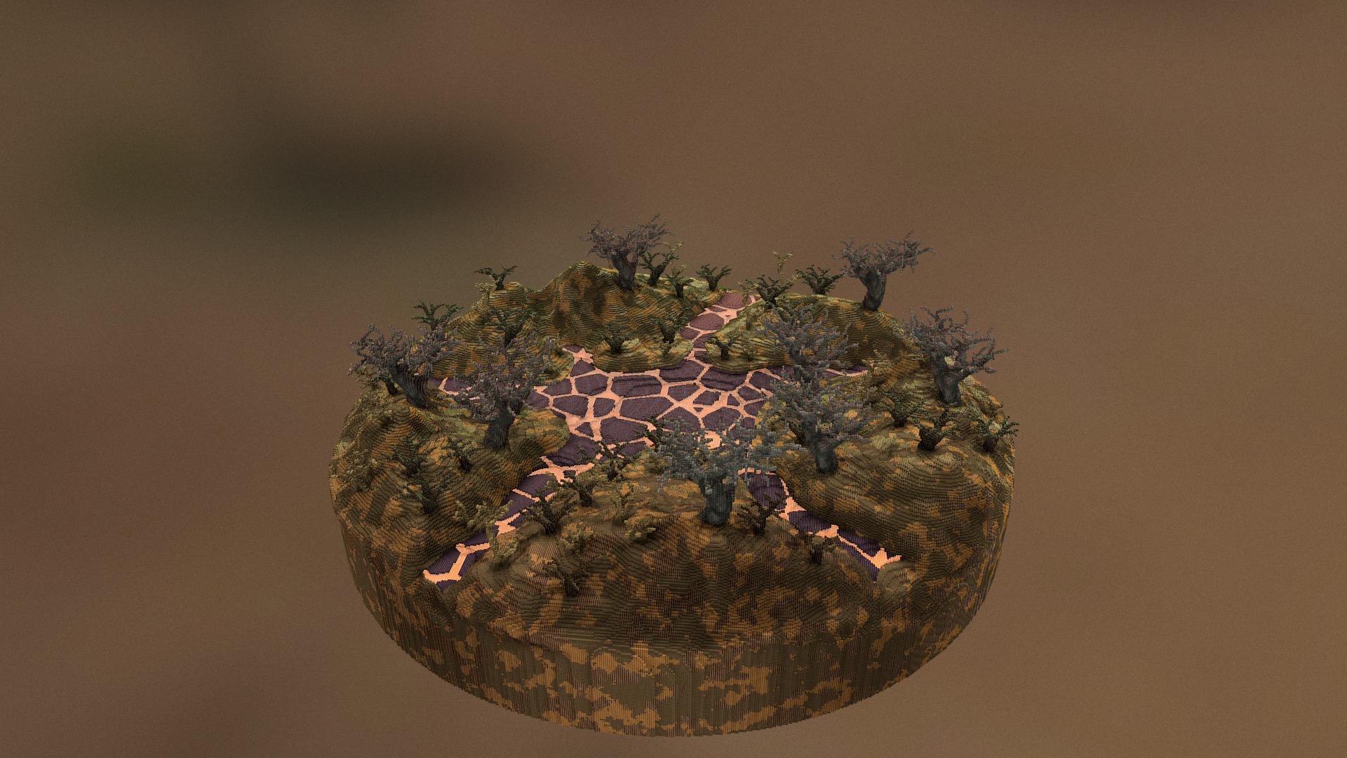 3D model Deadland Warzone - This is a 3D model of the Deadland Warzone. The 3D model is about a plant with leaves.