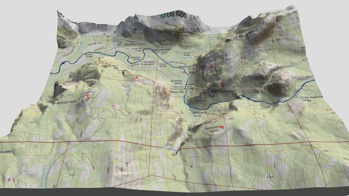 Yosemite Valley 3D Model