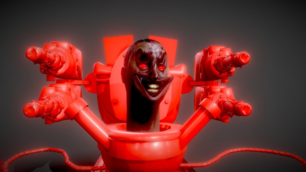 Red monster toilet
