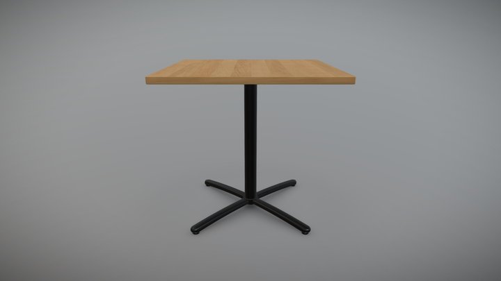Restaurant Square Table 3D Model