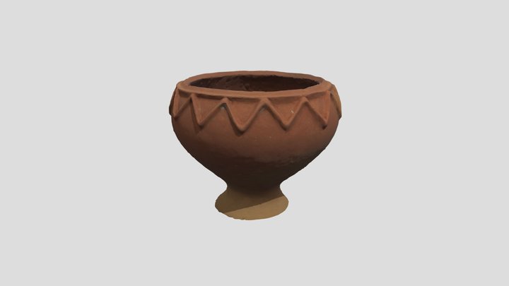Cup with triangles relief decoration 3D Model