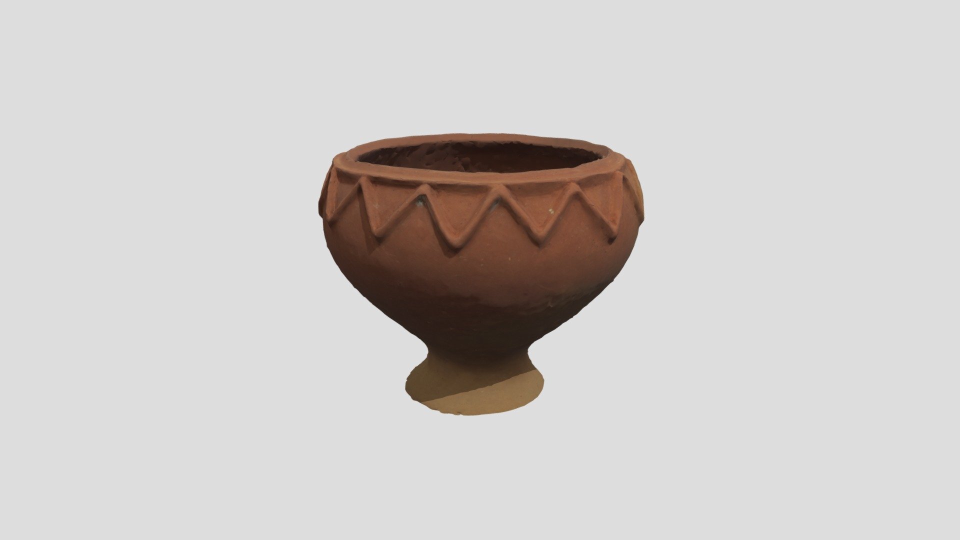 Cup with triangles relief decoration — Sketchfab embed 3D viewer