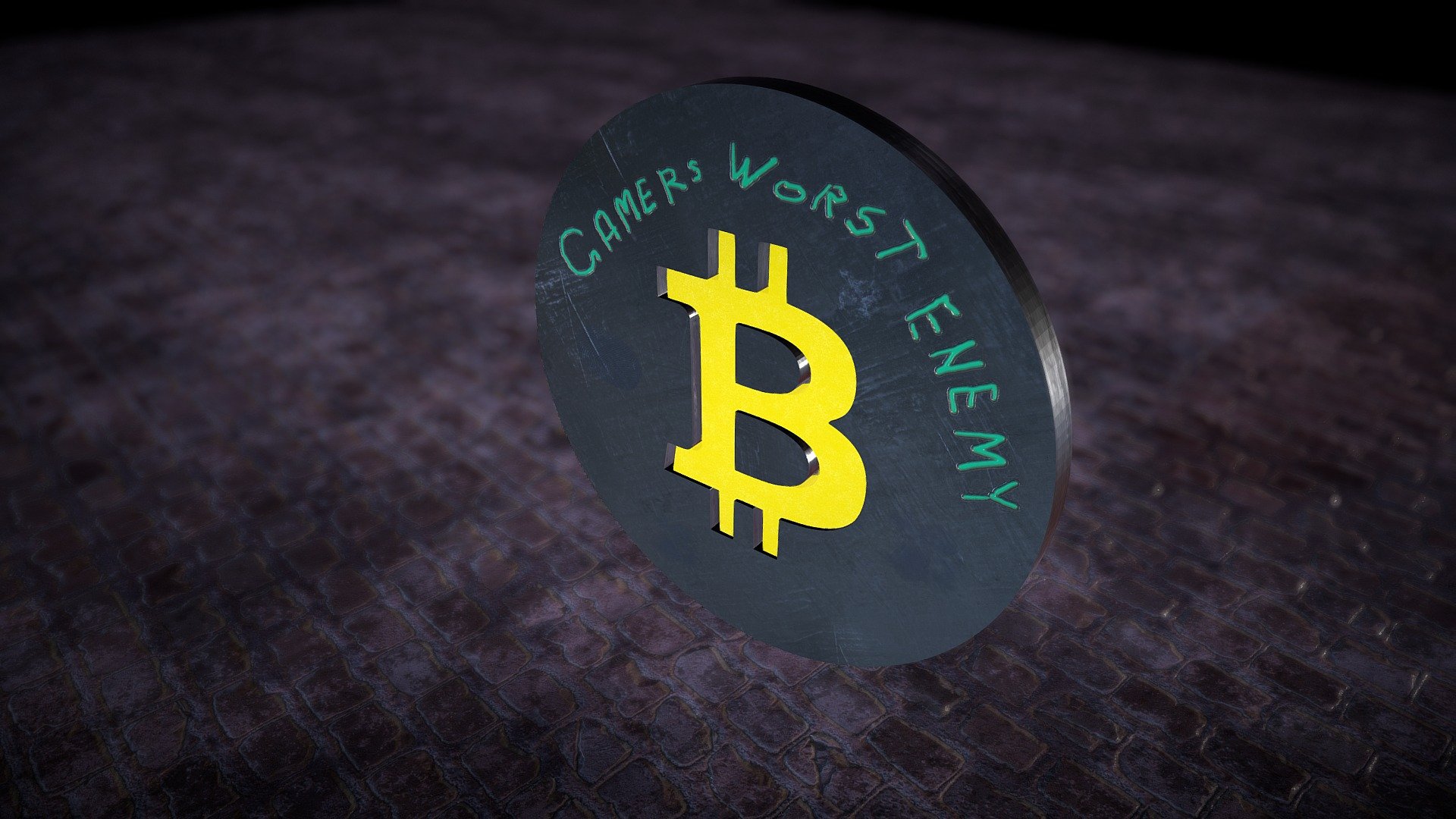 Downloadable ( FREE ) BIT COIN PBR model