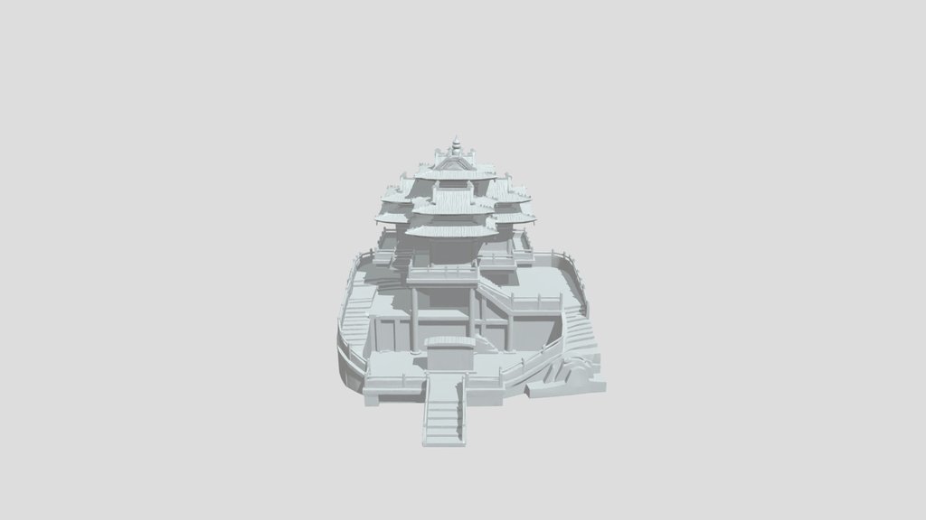 Model of traditional Chinese pavilion