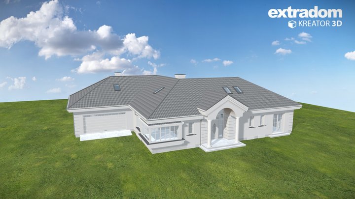 Projekt domu Willa Parkowa 6 (WAH1872) 3D Model