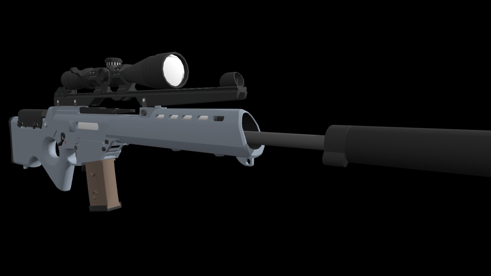 Low poly Firearm: HK SL8 Free - Download Free 3D model by Marki ...