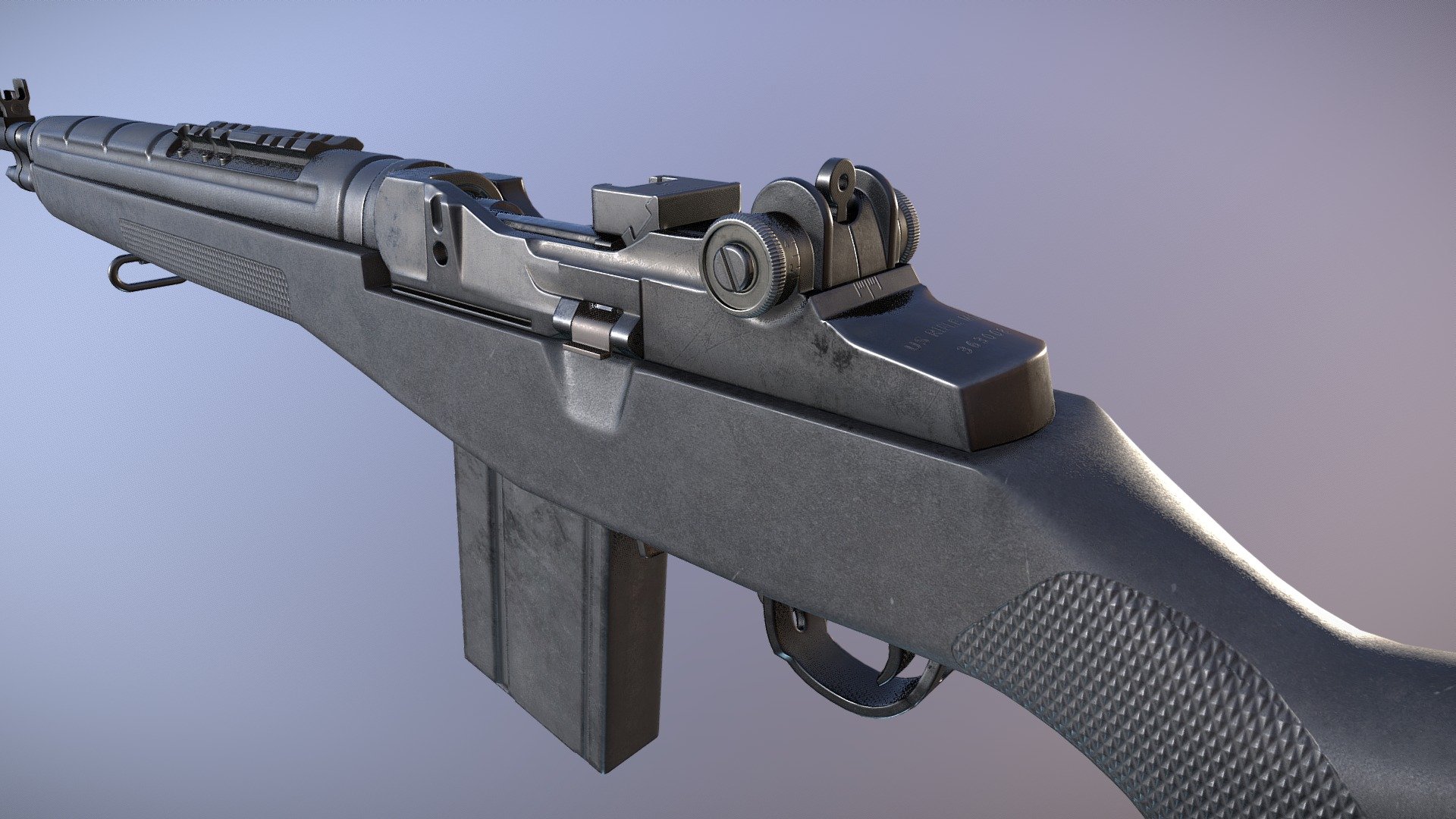 M1A Rifle - 3D model by Luchador (@Luchador90) 
