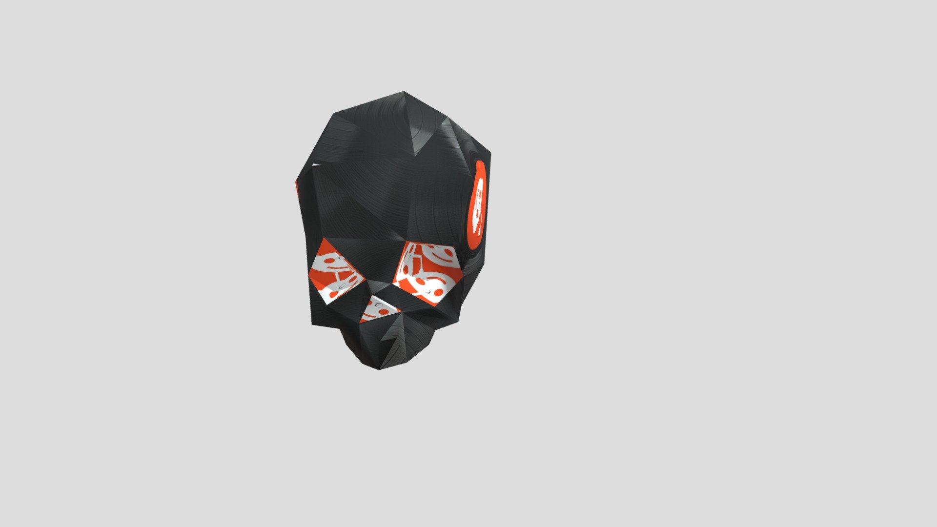Low poly Vinyl Skull