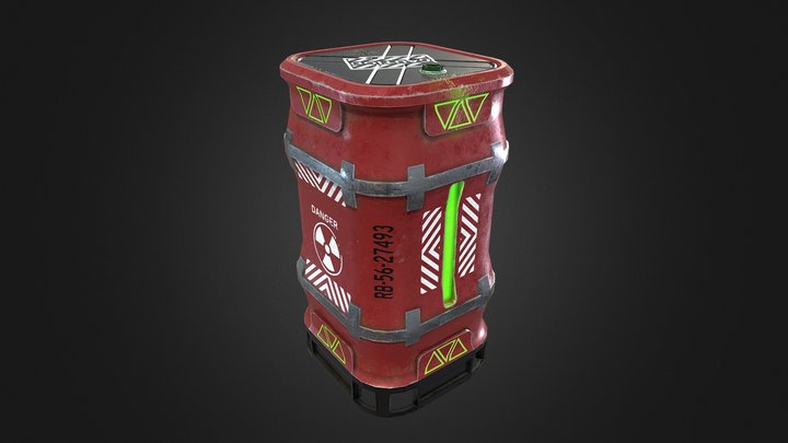 Scifi barrel 3D Model