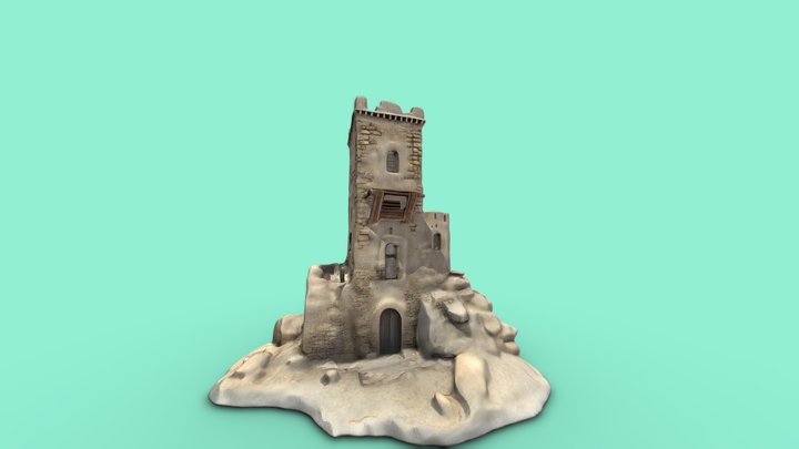 Desert Fortress Tower 3D Model