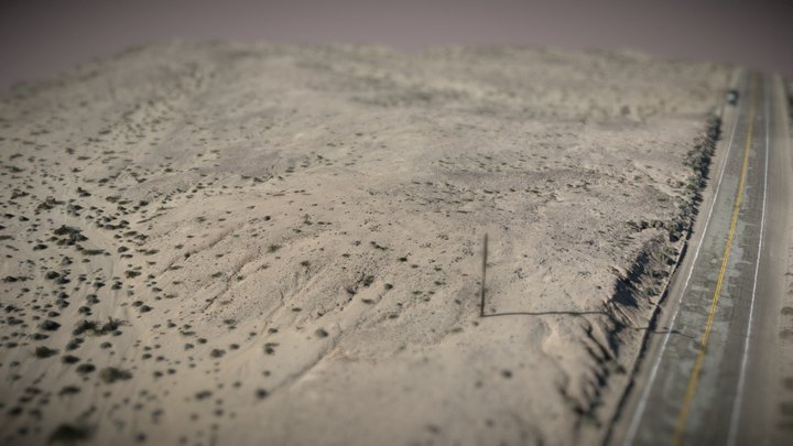 Terrain model and rock features near Ludlow, CA 3D Model