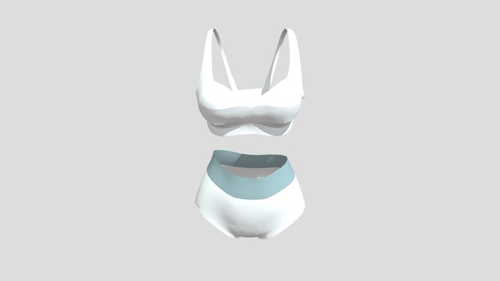 Pinup swimsuit 3D Model