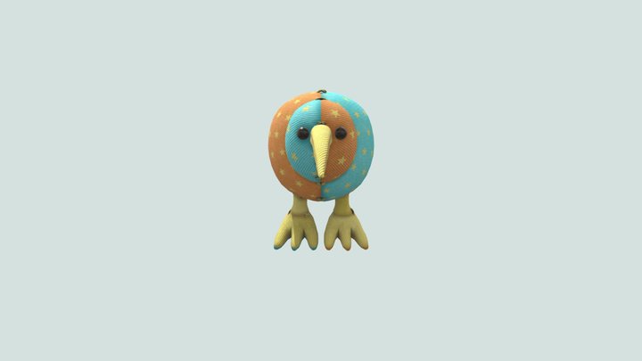 A Child's Imagination: Kiwi soft toy (Stars) 3D Model