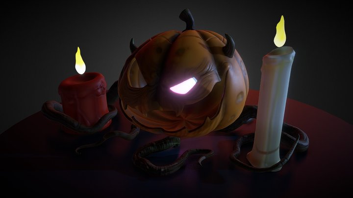 Pumpkin Halloween 3D Model