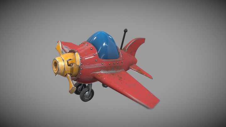 Low Poly RC Plane 3D Stylize [FREE] 3D Model