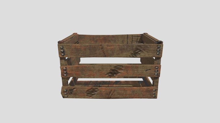 ACG Final Wooden Crate 3D Model