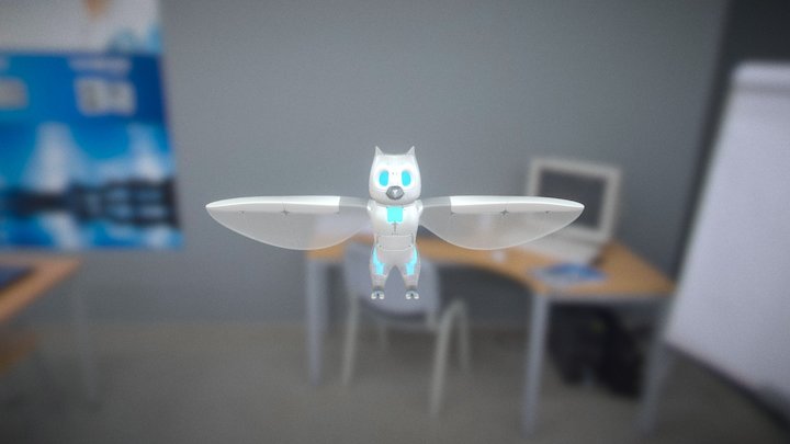 Robot Owl 3D Model