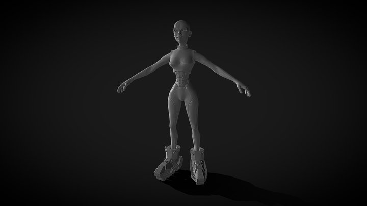 Base_ Sci Fi Girl 3D Model