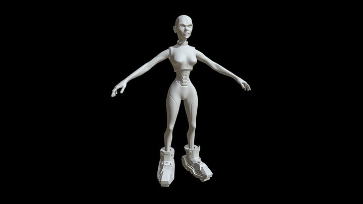 Base_ Sci Fi Girl 3D Model