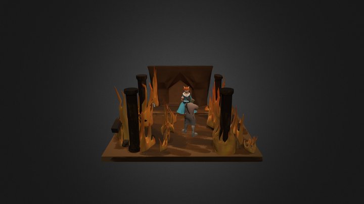 Fire Castle Brawl 3D Model