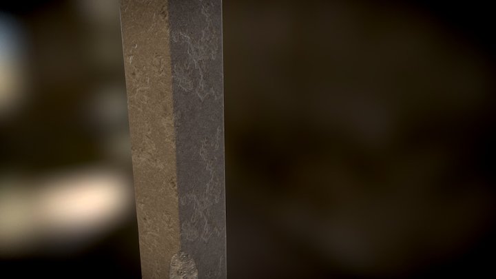 Simple Damaged Pillar 3D Model
