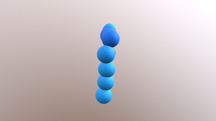 I LOVE Blue 3D Model