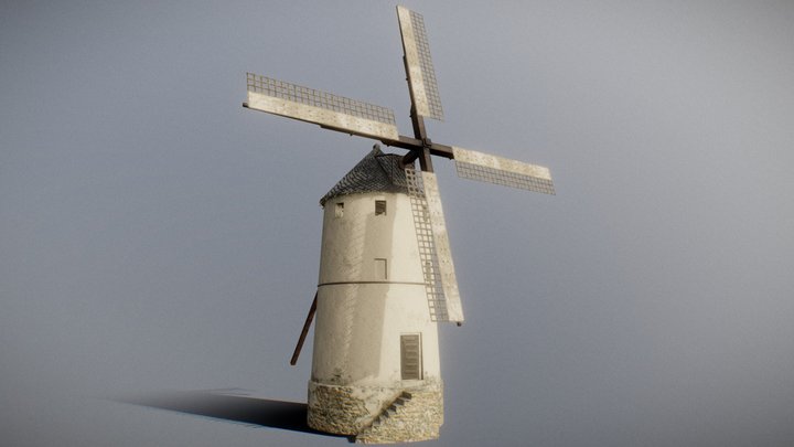 Abandoned Windmill 3D Model