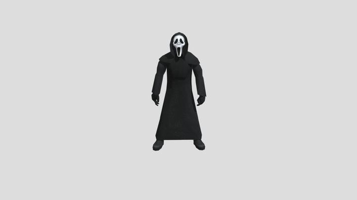 Ghostface Animated Low Poly2 3D Model