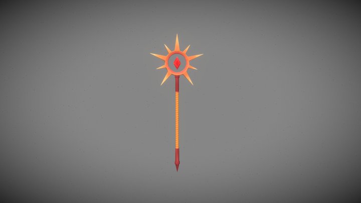 Leo Zodiac Staff 3D Model