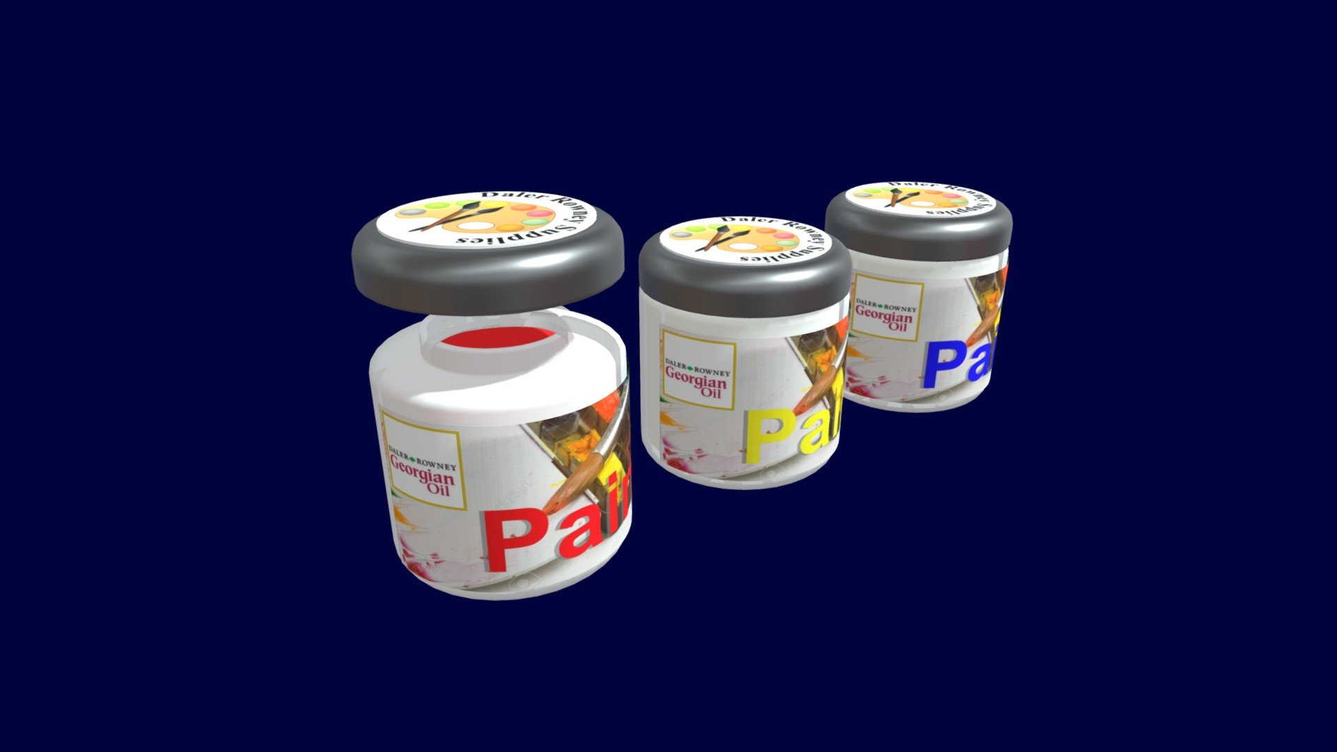Paint Pots Test 6 Download Free 3D model by Keith.Pearey [2cd201b