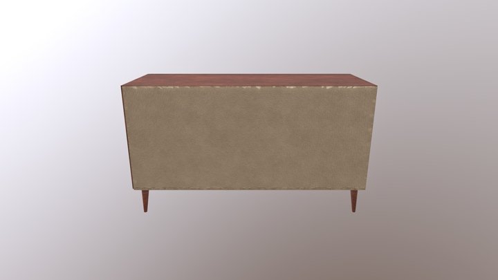 1950's Teak Shelf 3D Model