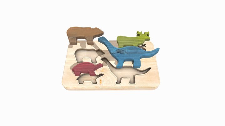 Wooden animals puzzle