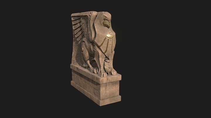 Griffon statue 3D Model