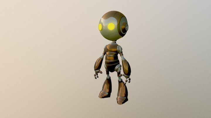 Atom Robot - Steam Punk Version 3D Model