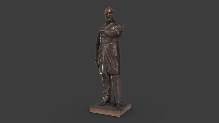 James Garfield Bronze Sculpture – Modello 3D gratuito STL