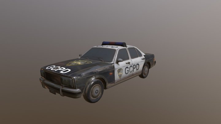 Police Car 80s | GCPD Vehicle 3D Model