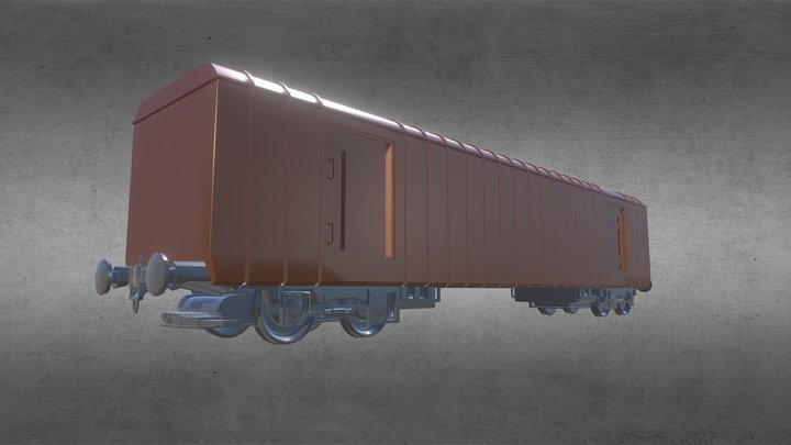 Train Freight Compartment 3D Model
