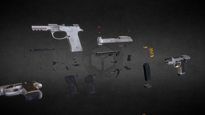 Beretta 92X Performance asembly 3D Model