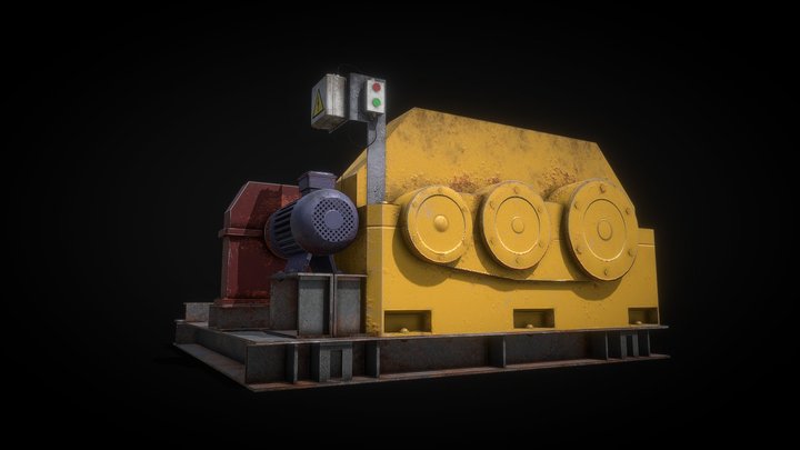 Winch Machine 3D Model