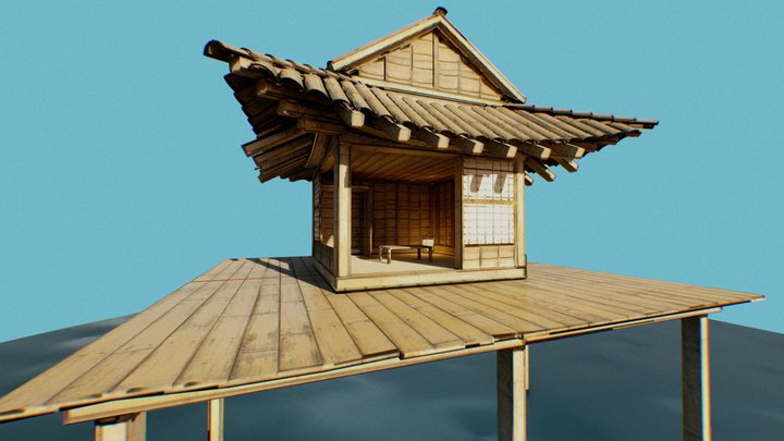 Japanese Tea House 3D Model
