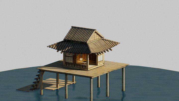 Japanese Tea House 3D Model