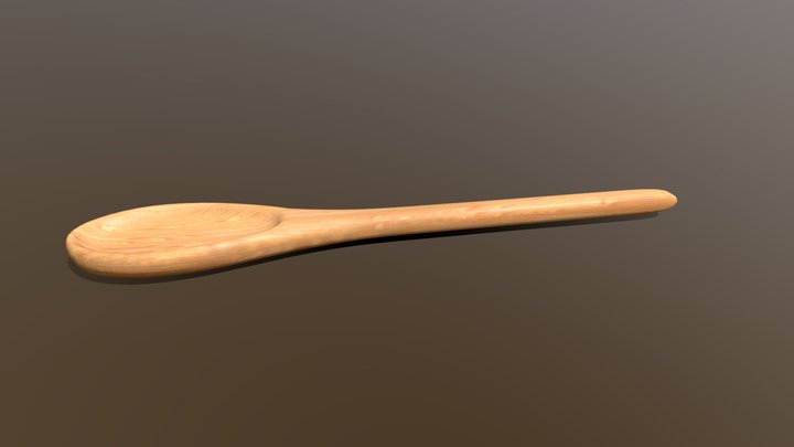 Wooden spoon 3D Model