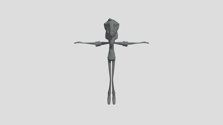 old man stylized 3D Model