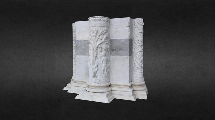 Colonna del portico della Cattedrale di Lucca 3D Model