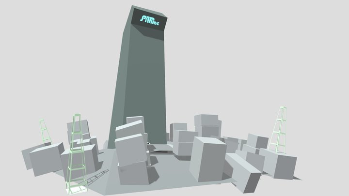 City Greyboxing 3D Model