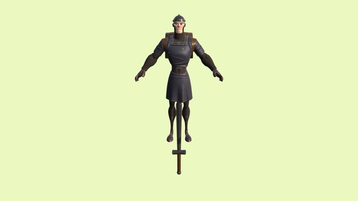 Dragon's Lair Character Textured 3D Model