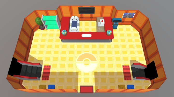 Pokémon Center Inside 3D Model