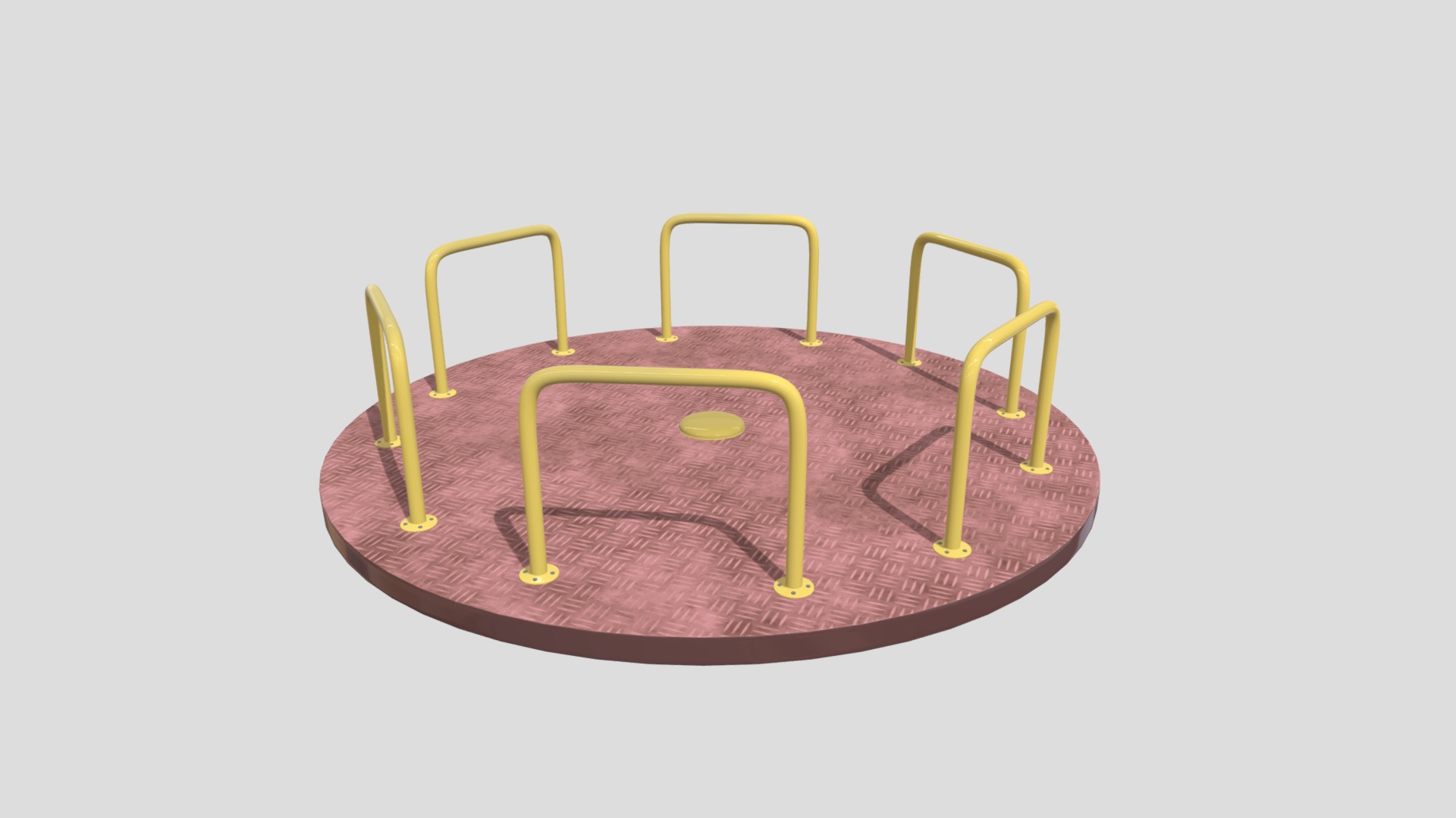 3D model Merry Go Round - This is a 3D model of the Merry Go Round. The 3D model is about a basketball hoop with yellow and green handles.
