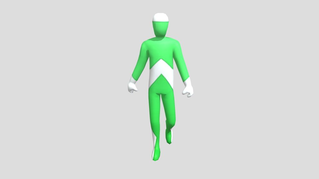 Watsapp man walk 3d model ftu