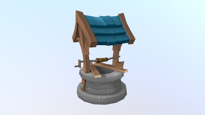 Lowpoly Well 3D Model